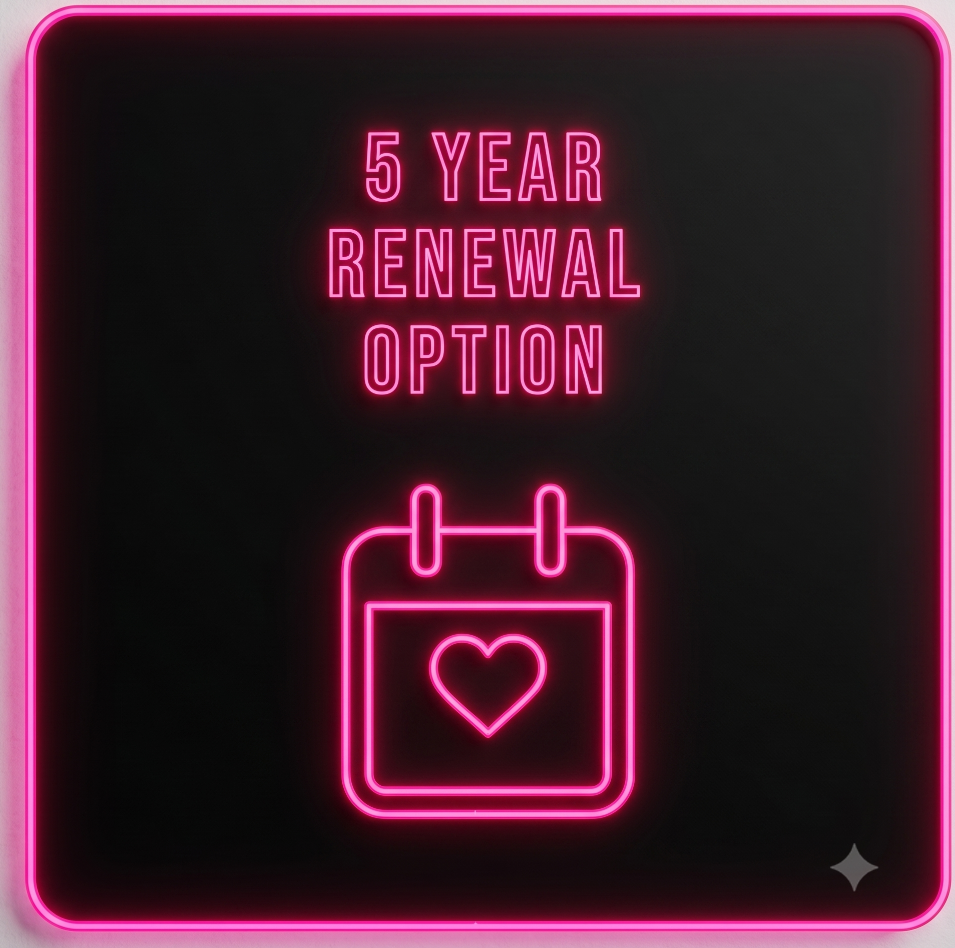 5 Year Renewal Option